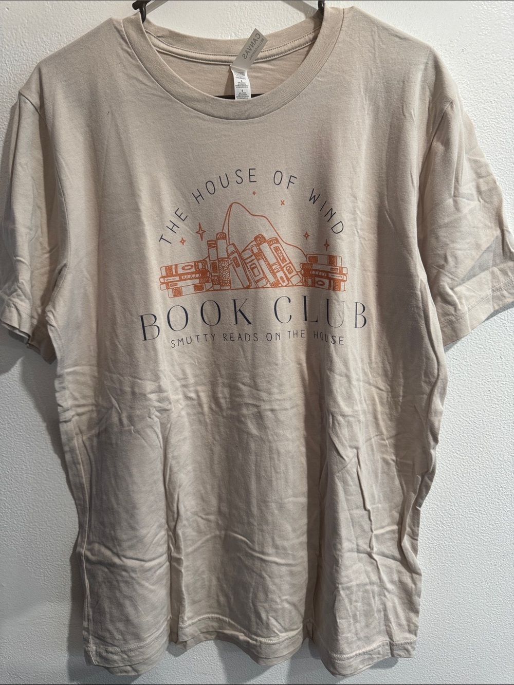 Bella Canvas Cream Book Club Graphic Tee size Large
